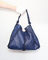 Fringe Detail Hobo, &pound;470, Handbags, Blue, Front view